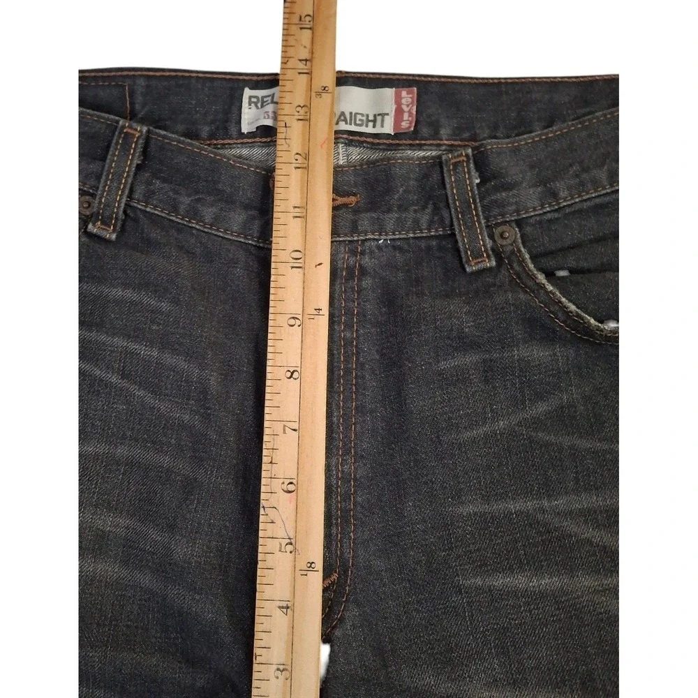 VTG Levis 559 Relaxed Straight Jeans Mens 34x34 Faded Black Denim Y2K